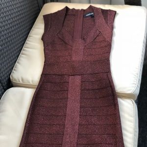 French Connection metalic bandage dress. NWOT